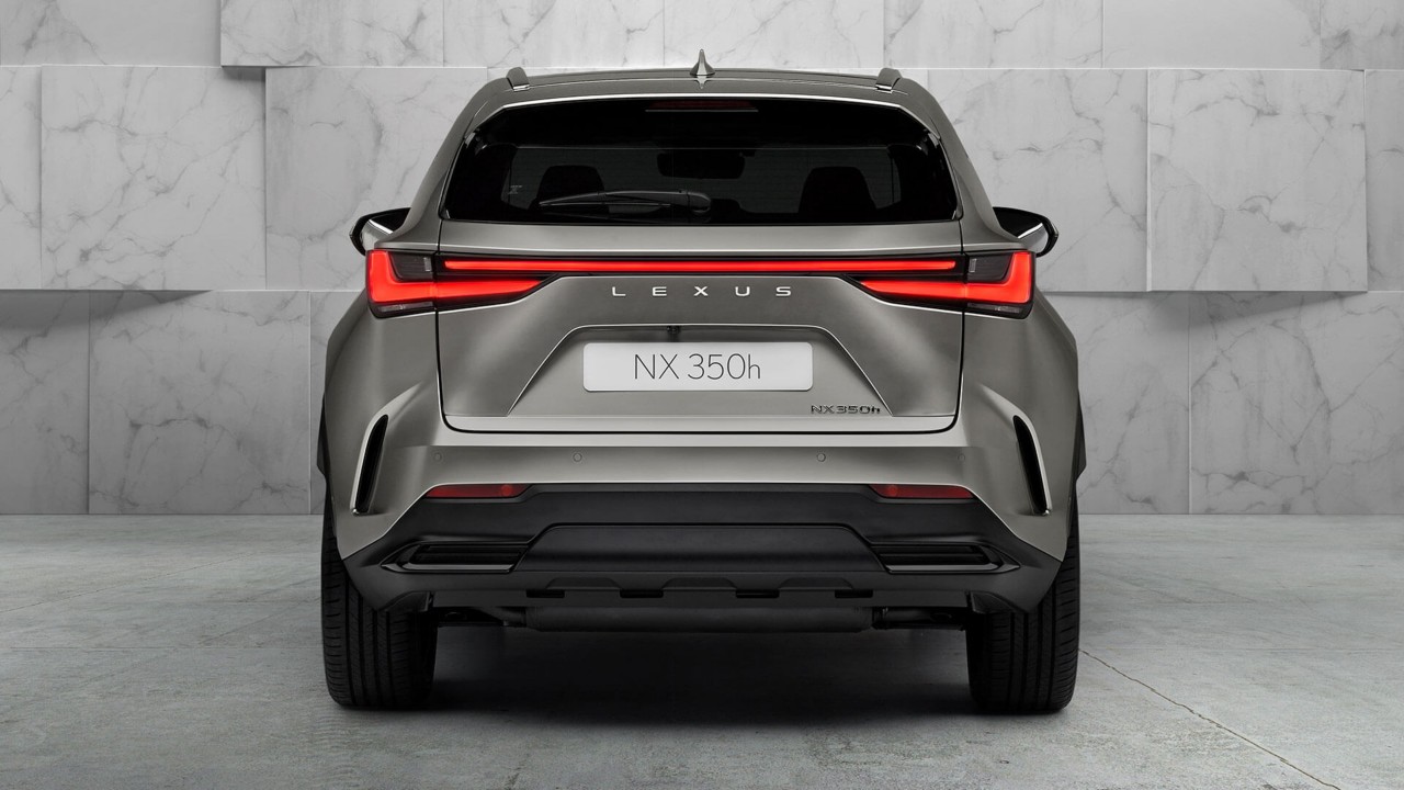 Rear view of a Lexus NX 350h