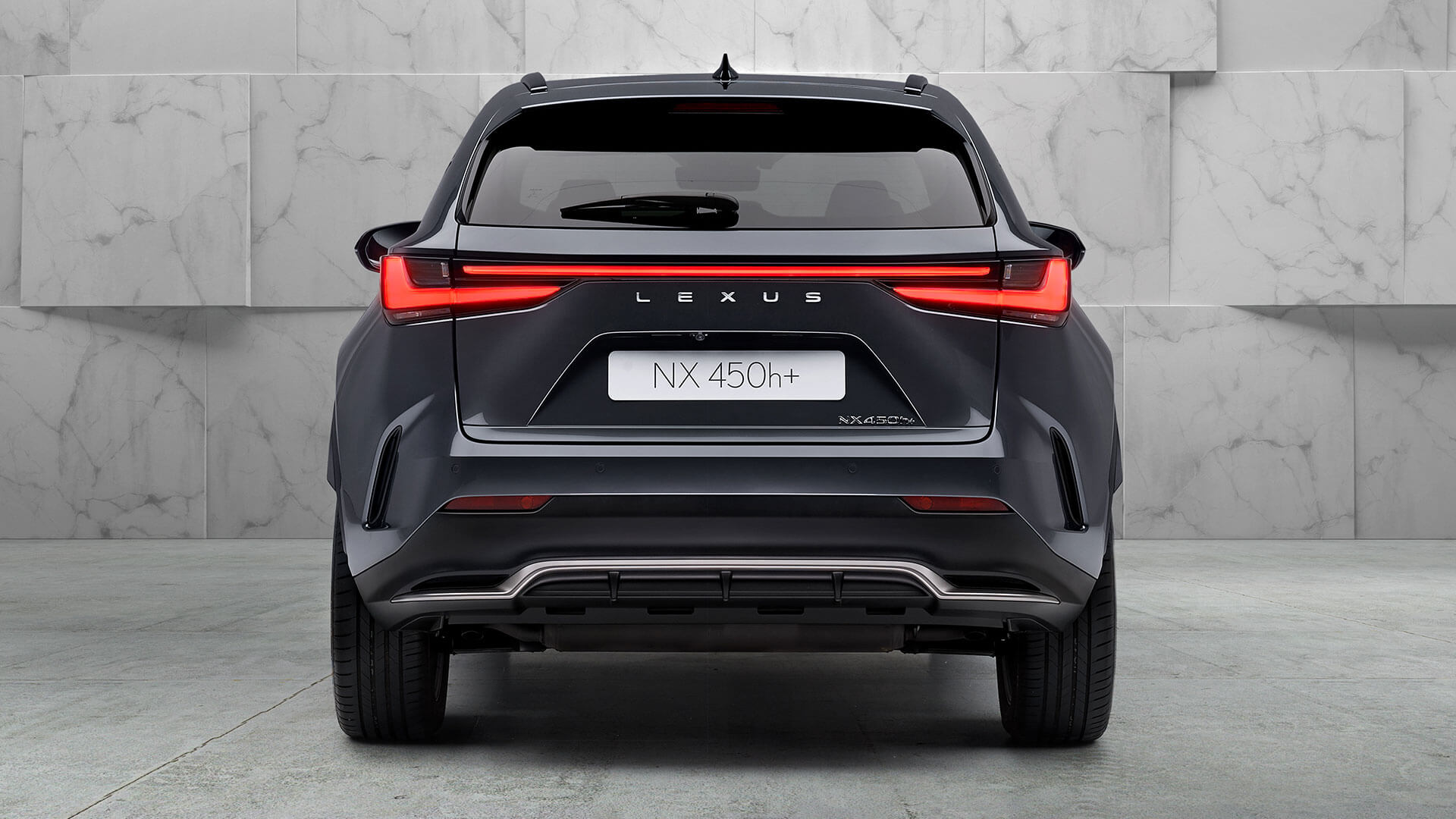 Rear view of the Lexus NX 450h+