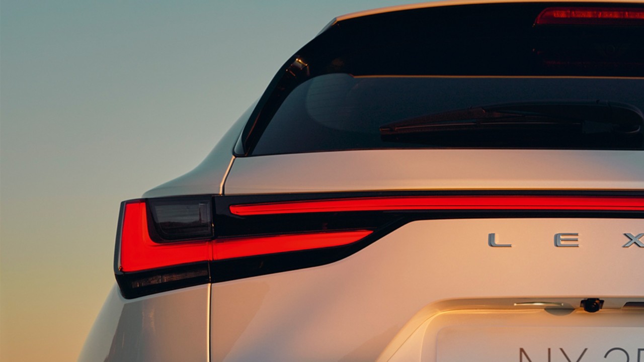 A close up on a Lexus NX brake light 